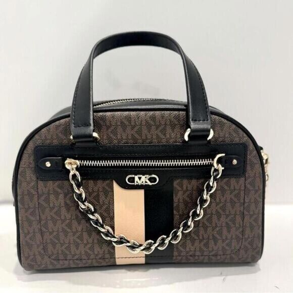 Michael KORS Williamsburg logo-plaque leather tote bag, purse new - Picture 2 of 12